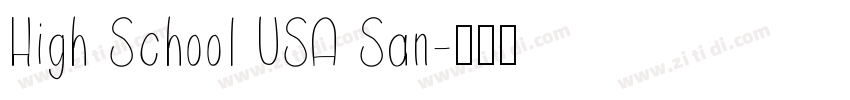 High School USA San字体转换